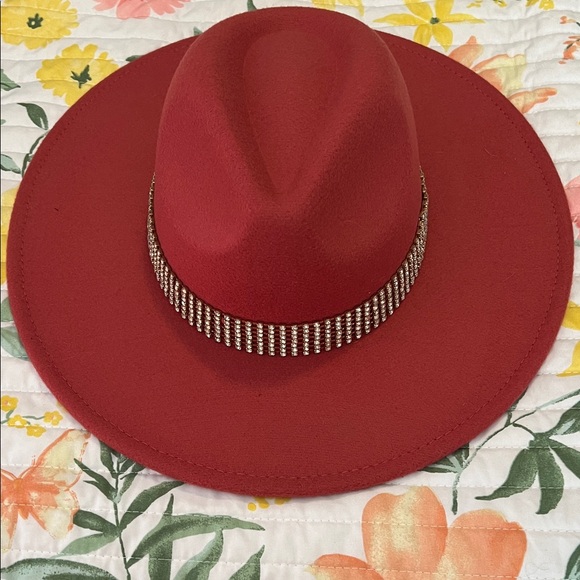 Accessories - Pink Rhinestone Banded Cowboy Hat